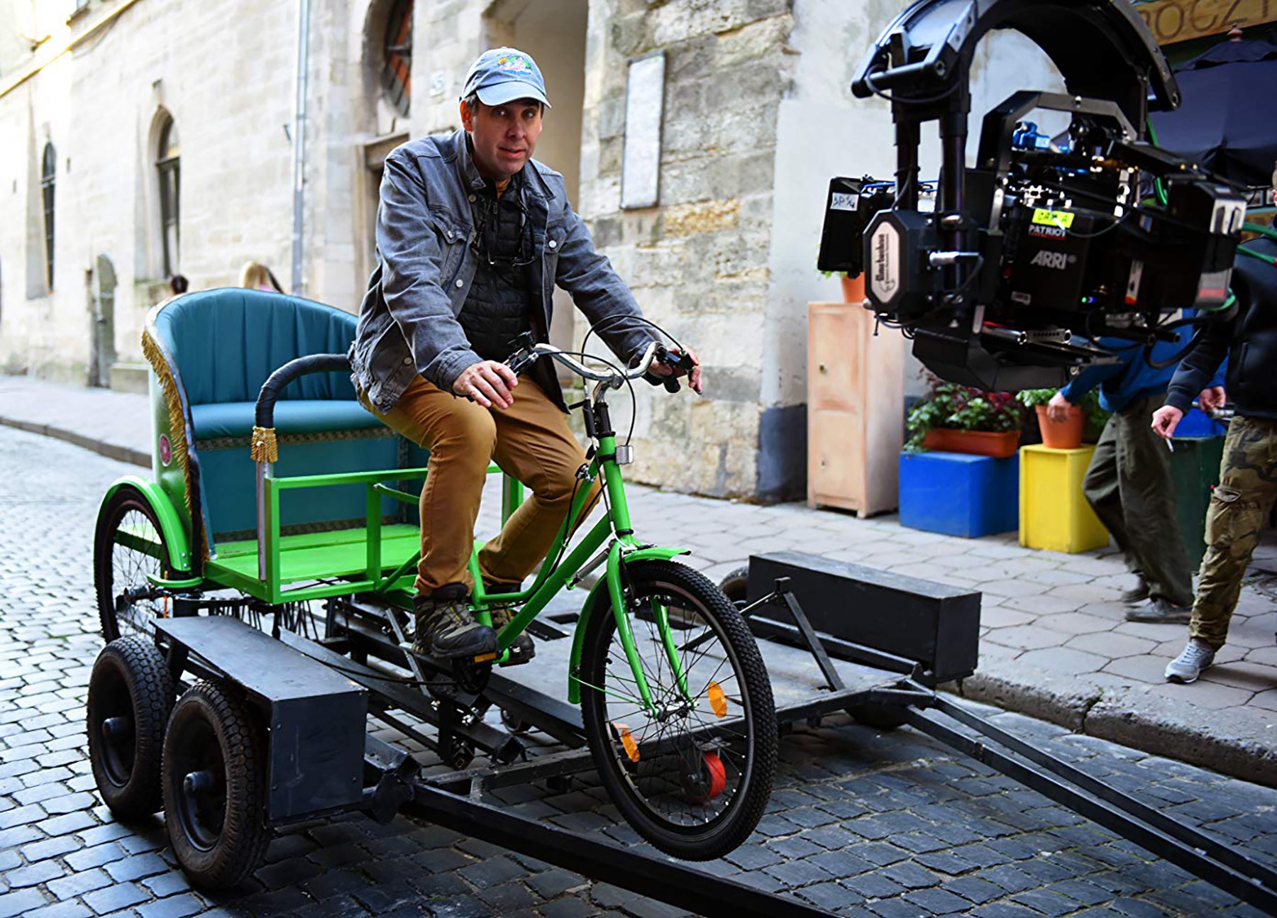 David Dodson on set